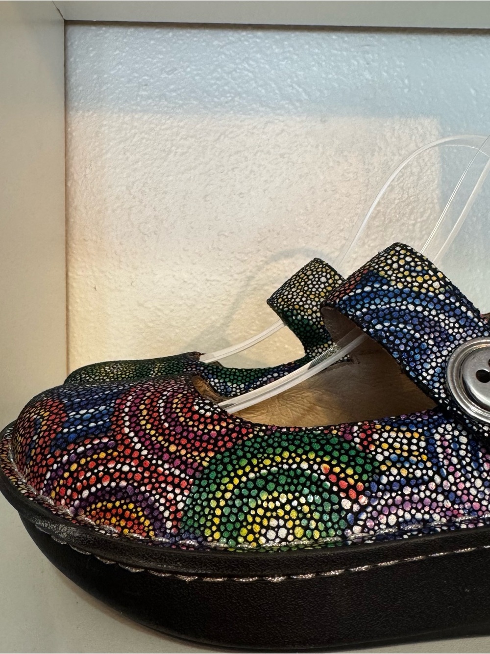 Alegria Womens Multicolor Leather Mary Jane Clogs Shoes Size 6 Colorful Comfort - Picture 8 of 14